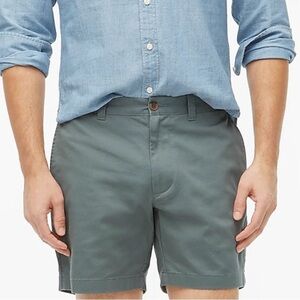 NWOT j crew 7" flex chino short Dark Eucalyptus